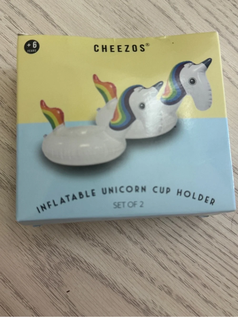Cup Holder Set of 2, Inflatable Unicorn Pool Drink Holder by Cheezos
